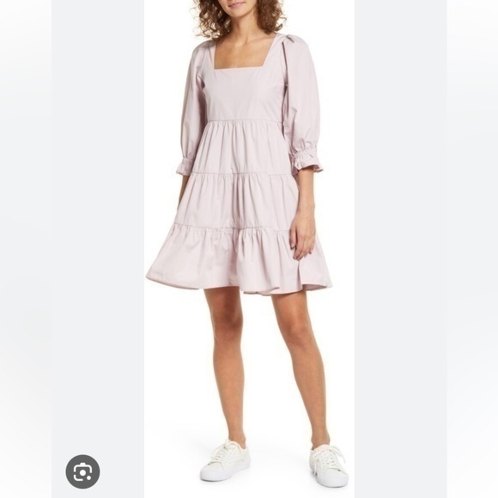 Madewell Poplin Lizzie Babydoll Dress pale lilac size 6